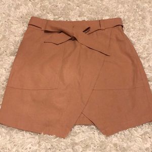 Madewell coral skirt with pockets